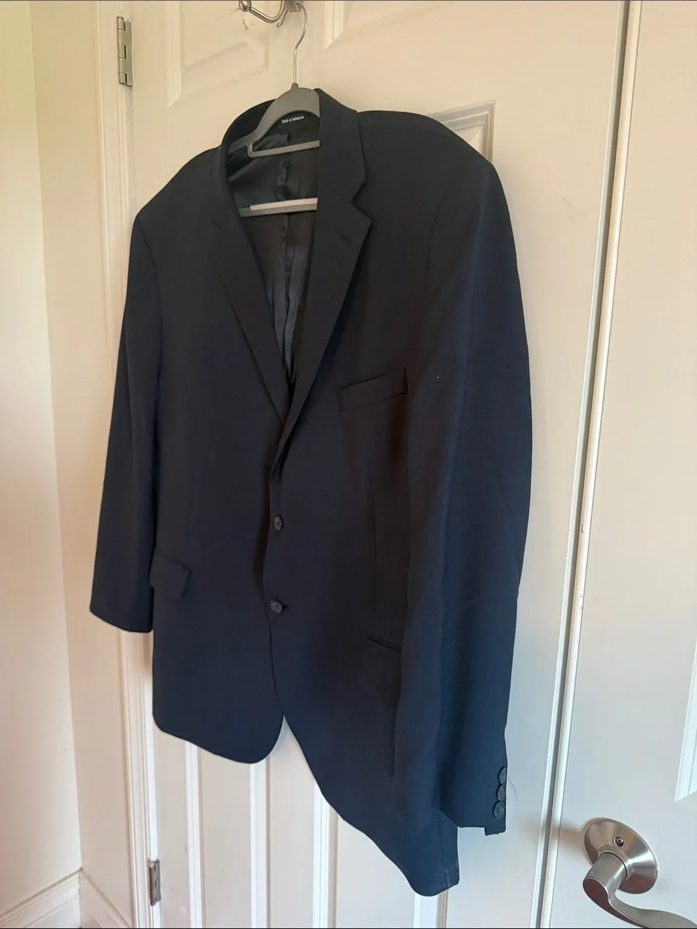 100% Wool Pronto Uomo Platinum Men's Navy Two-Button Blazer Size 50 Regular